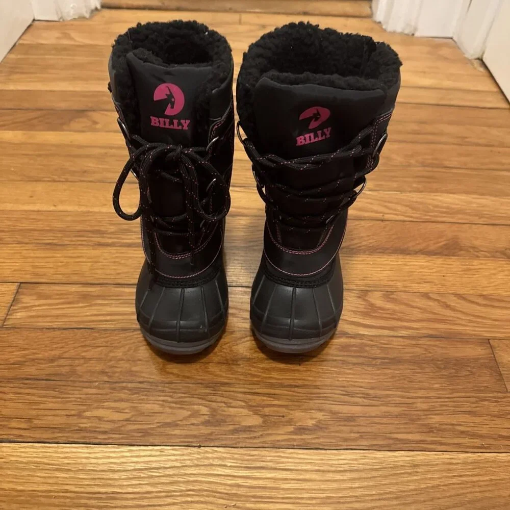 Billy Ice II Snow Boots Youth Girls Black/Pink Size 11
